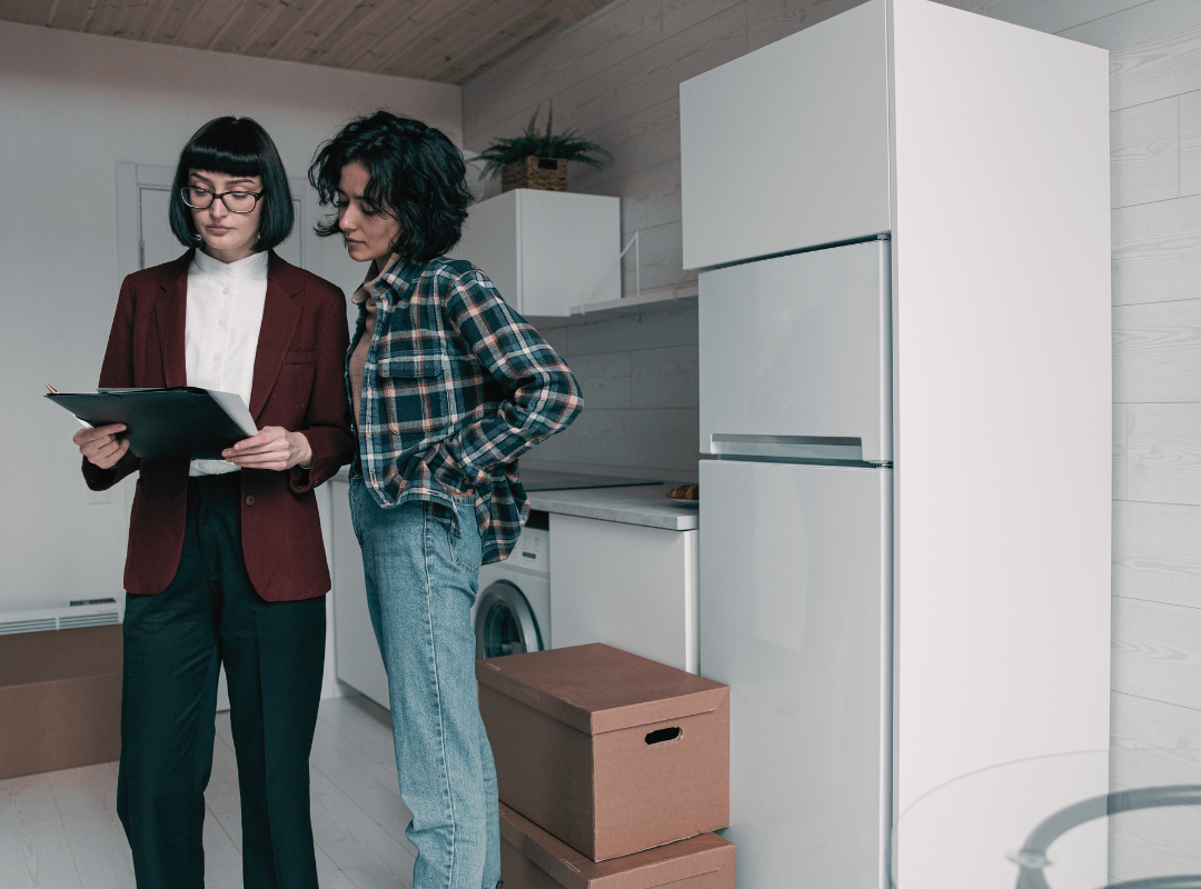 House buyers for cash - agent and seller reviewing terms